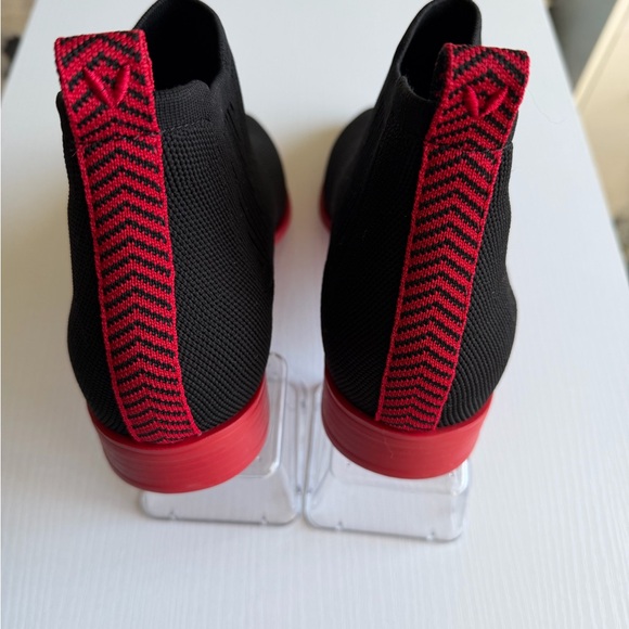 🖤👢 VIVAIA Knit Ankle Boots Black with Red Sole | Eco-Friendly Comfort - Picture 7 of 8